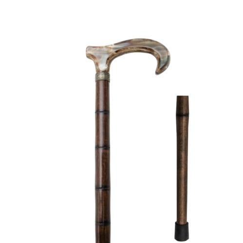 عصا إسبانية راقية صُممت بإتقان لراحة اليد بخامة خش...