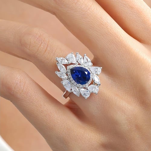 خاتم نسائي بصياغة اسطنبولية فخمة - فضة عيار 925 بح...