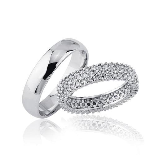 دبل إيطالية فخمة من الفضة الخالصة مرصعة بفصوص سوار...