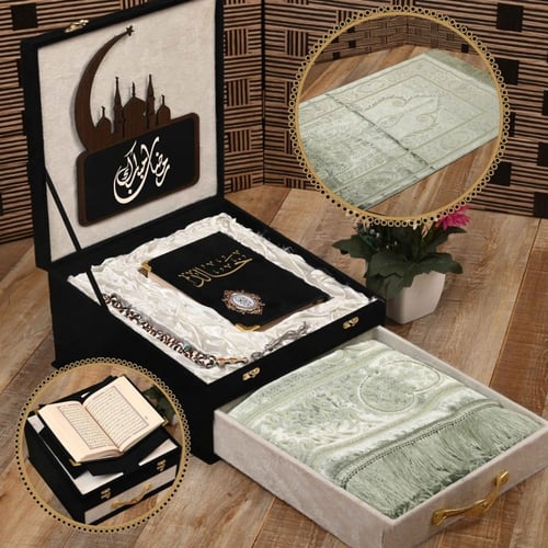 بوكس إهداء رمضاني فاخر طابقين بتصميم خاص