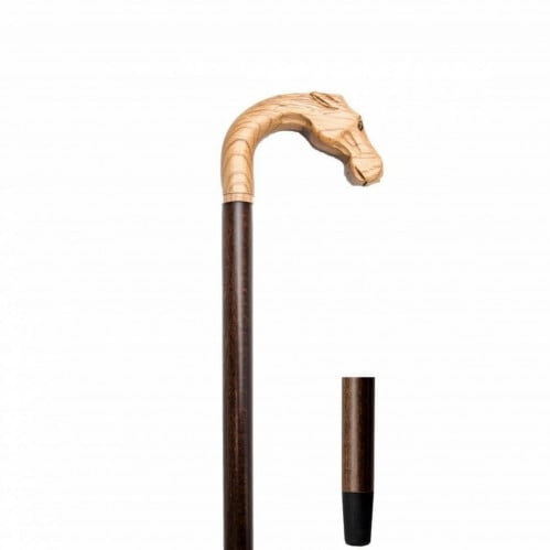 عصا إسبانية بمقبض إكريليك مميز شكل رأس حصان وخامة...