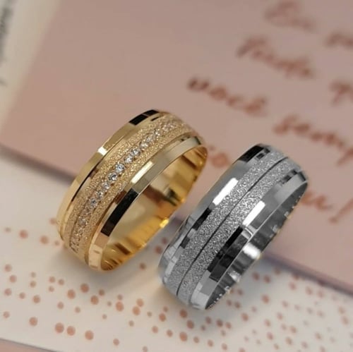 دبل راقية فضة إيطالية مطلية ذهب ومطعمة بفصوص السوا...