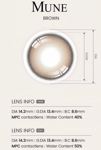 عدسات I-SHA لون العدسه : ميون براون