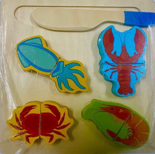 لعبة الخشبية تقطيع الحياة البحرية