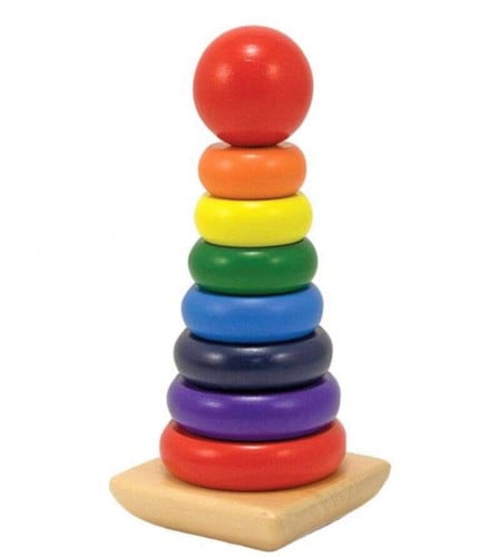 مجموعة تكديس الأشكال مكونة من 7 قطع صغيرة