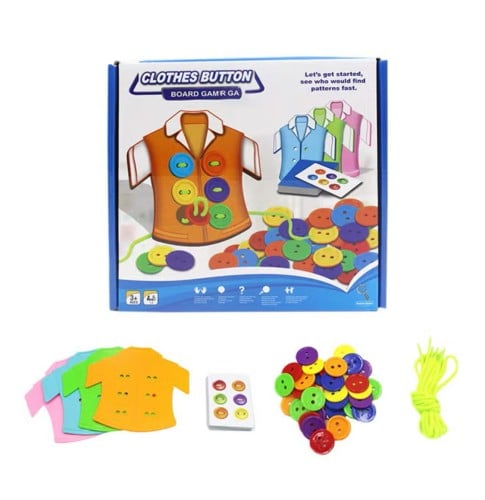 لعبة تركيب أزرار الملابس بنمط البطاقات