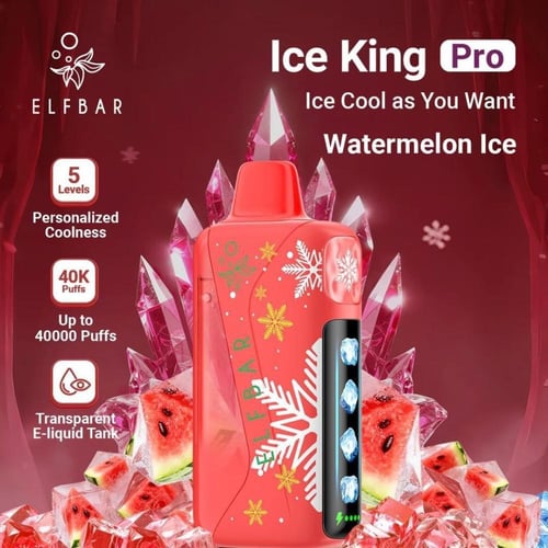 سحبة الف بار ايس كينج برو 40الف Elf Bar Ice King P...