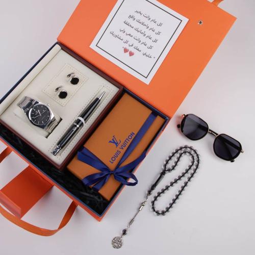 طقم ساعة رجالي فخم