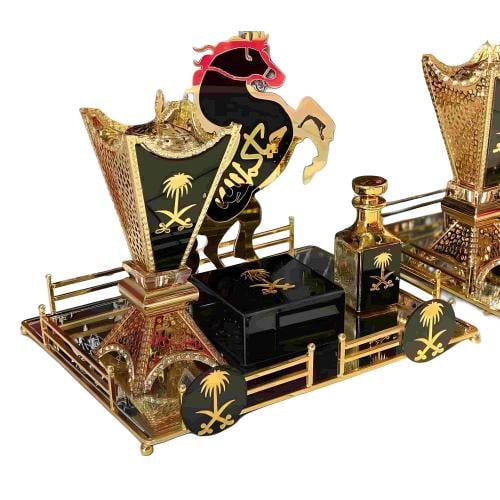 طقم مباخر ملكية مطلي بالذهب