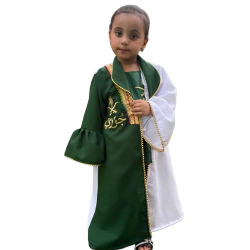 بشت بناتي مطرز لليوم الوطني