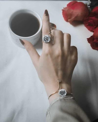 طقم اسواره وخاتم حجر رخامي