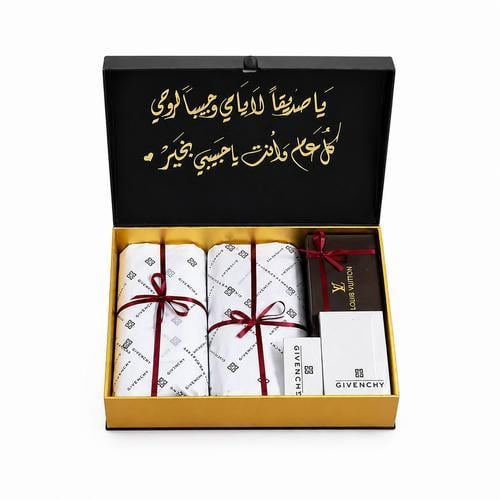 بوكس هدايا اسود ذهبي فاخر