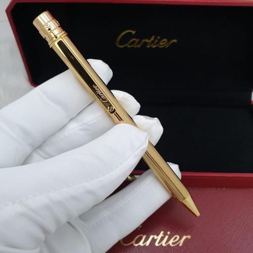 قلم درجة أولى سانتوس ذهبي مخطط نحيف