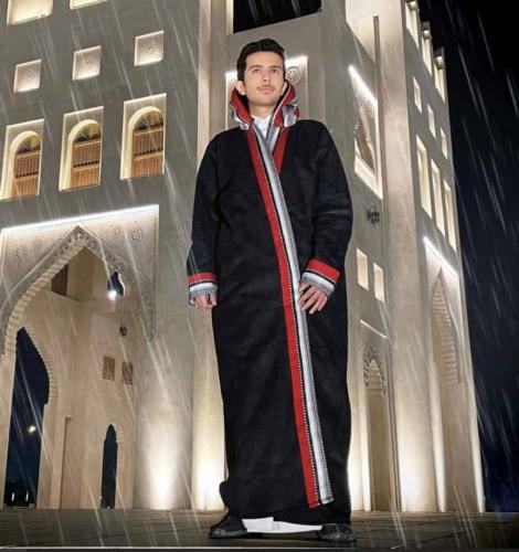 فروة رجالية شتوية بسدو أحمر