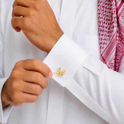 كبك بالاسم - مطلي ذهب عيار 21 (ضمان سنتين)