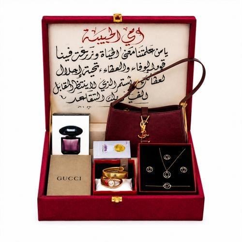 بوكس هدية نسائيه فاخر مع شنطة ونظارة