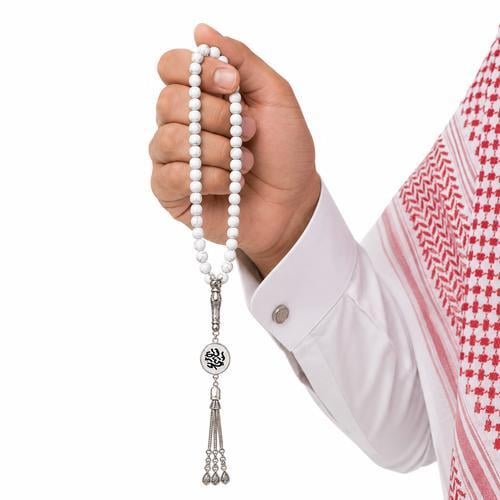 سبحة ملكية فضية مخصصة باسمك