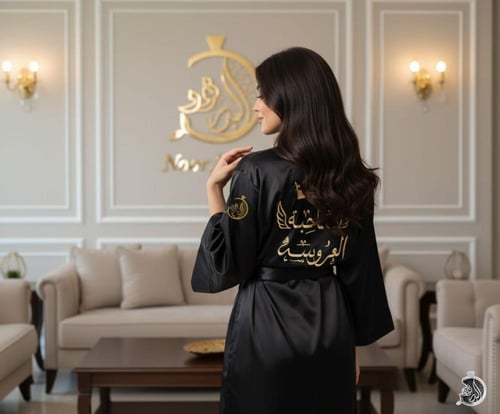 روب العروس مع التطريز حسب الطلب 06