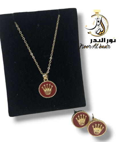 طقم سلسال مع حلق+علبه مع تغليف شكل هدية-18