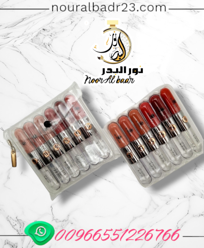 طقم روج+مرطب وملمع الشفاه مكون من 6قطع