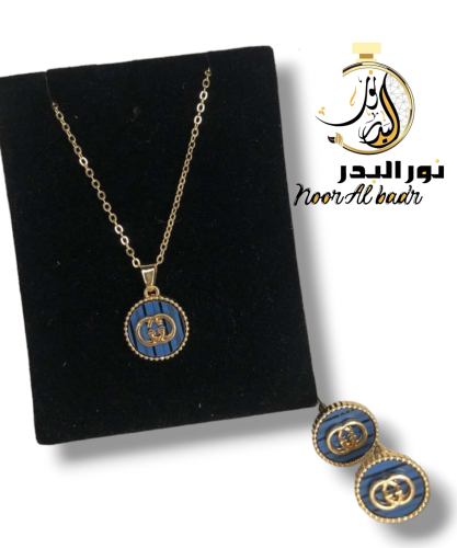 طقم سلسال مع حلق+علبه مع تغليف شكل هدية-19