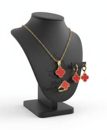 طقم سلسال مع حلق + علبه وتغليف هدية --4