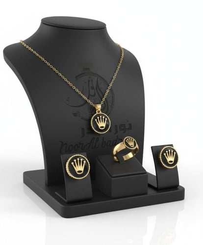 طقم سلسال مع حلق +علبه وتغليف هدية --6