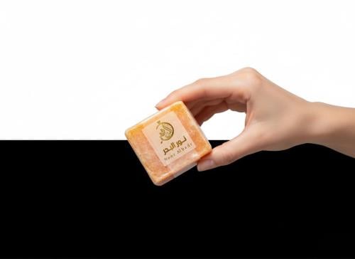 مكعبات مسك جامد متوفر لون ابيض و برتقالي