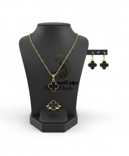 طقم سلسال مع حلق +علبه وتغليف هدية--1