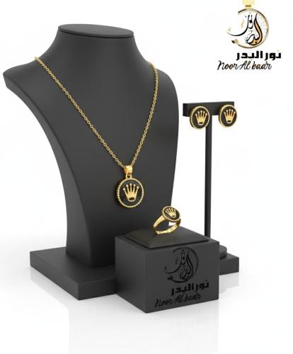 طقم سلسال مع حلق +علبه وتغليف هدية --6