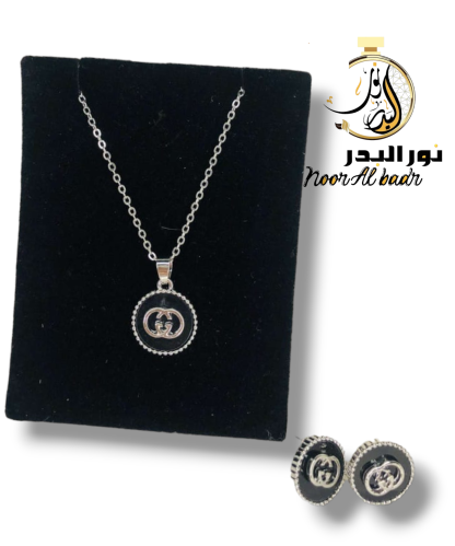 طقم سلسال مع حلق+علبه مع تغليف شكل هدية-17