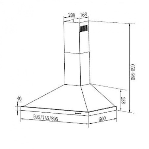 شفاط ماستر جاز 90 سم MGHF-90