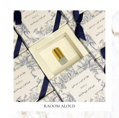 توزيعات نانو مسك فرنسي تصميم مع طباعة ثيم