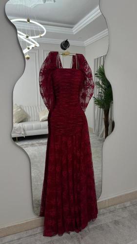 Red lace dress