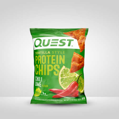 كويست بروتين شيبس تورتيلا ليمون وفلفل حار 32جم