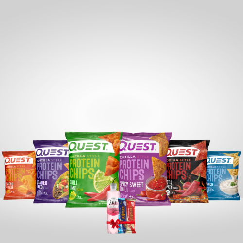 باكج كويست بروتين شيبس تورتيلا + 2 بروتين بار هدية...