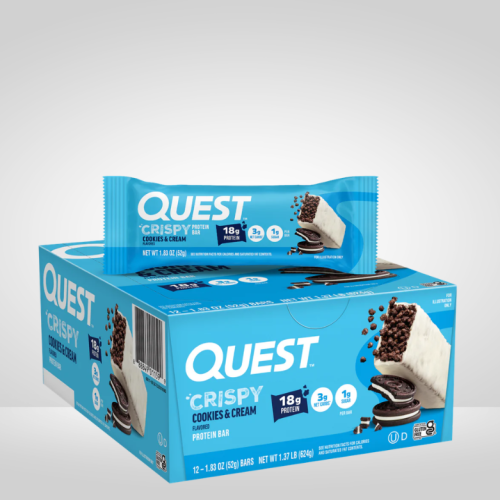 كويست بروتين بار كريسبي كوكيز كريم 52 جم - كرتون 1...