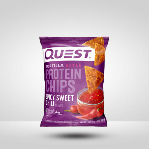 كويست بروتين شيبس تورتيلا حار سويت تشيلي 32 جم