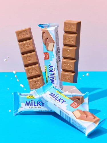 شوكولاتة ميلكي سناك فابريك بديل الكندر الصحي 34جم...