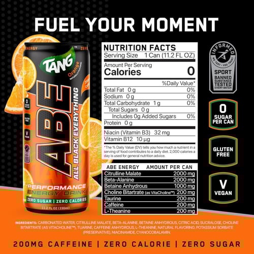 ايه بي ايه مشروب طاقة نكهة التانج برتقال 330مل ABE...