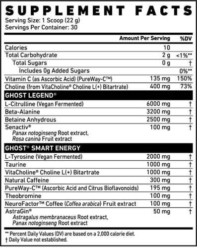 بري وورك اوت قوست ليجند نكهة البطيخ 660جم - Ghost...