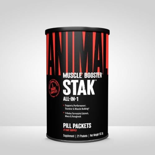 أنيمال ستاك اول ان وان محفز الهرمونات وبناء العضلات المتكامل 21 ظرف - Animal Stak Muscle Booster All-In-1 21 Pill Packets