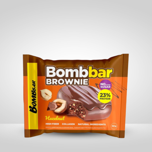 براوني بروتين بومبار بندق 50جم - Bombbar Brownie P...