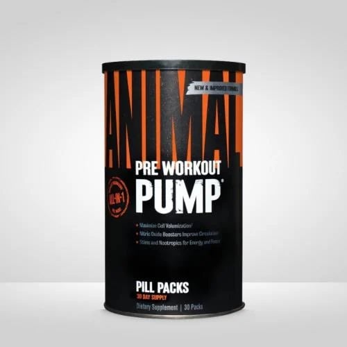أنيمال بامب مكمل الطاقة وضخ الدم 30 ظرف - Animal Pre Workout Pump 30 Pill Packets