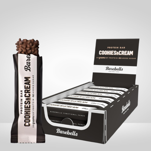 باربلز بروتين بار كوكيز كريم 55جم - كرتون 12 حبة