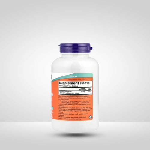 ناو فودز‏, كبسولات مالات مغنيسيوم، 95 ملجم، 180 كب...