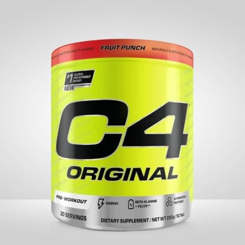 بري وورك اوت سي فور سيليكور اوريجينال فواكه 285جم - Cellucor C4 Original Pre Workout Fruit Punch 285g