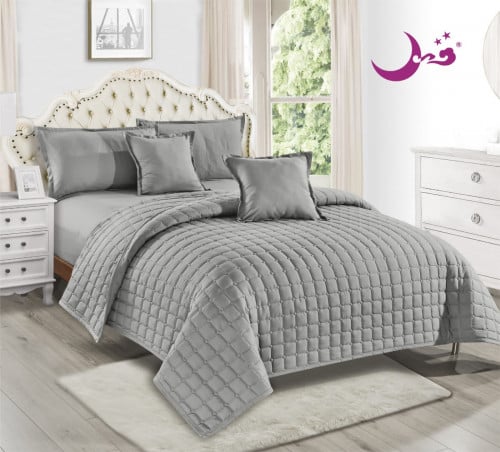 مفرش قطن مضغوط ناعم نفر ونص 4 قطع مقاس 160-210