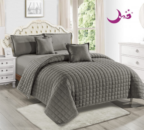 مفرش قطن مضغوط ناعم نفر ونص 4 قطع مقاس 160-210