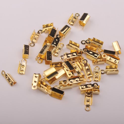 قطعه لأغلاق النهاية السلك - ذهبي - 52 قطع